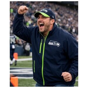 Seattle Seahawks Super Bowl Era Softshell Jacket Lg NFL G-III Navy Action Green